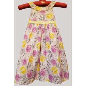 SAVANNAH Fully Lined Floral Print Sleeveless Dress Girls Size 4